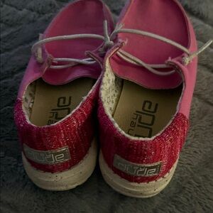 Hey Dude Pink Kids Moccasins
